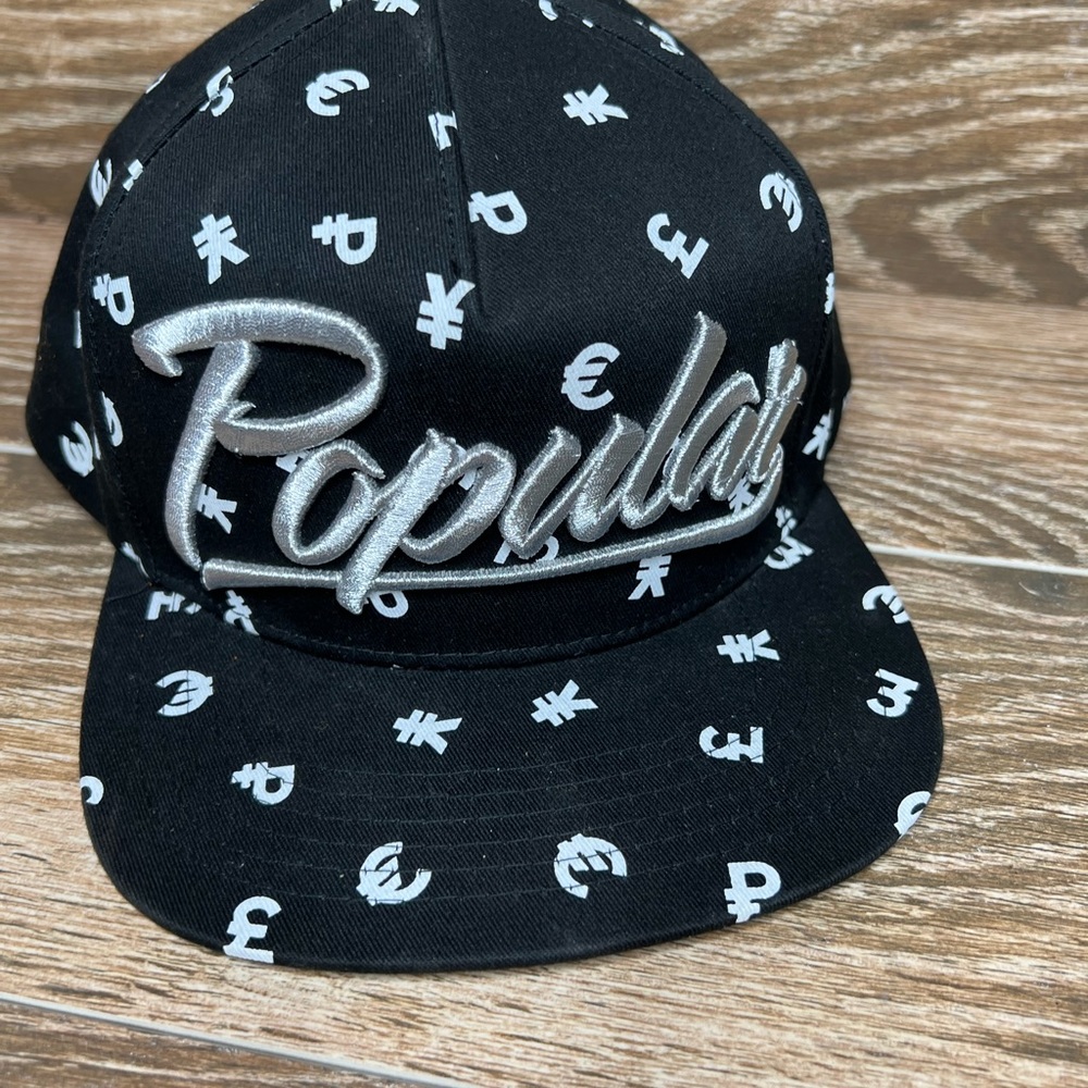Popular Demand mens 100%Authentic Adjustable hat Snapback black